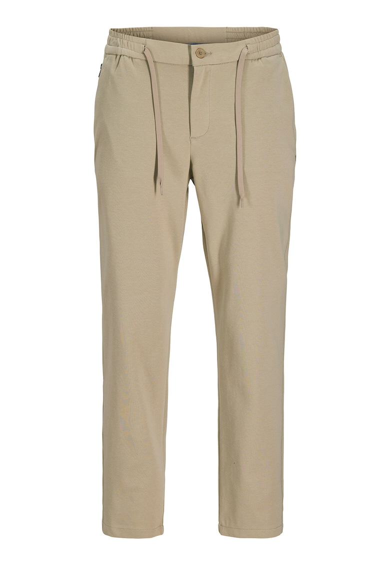 Pantaloni din stofa Barbati - Jack Jones - Bej - 72% bumbac - 23% poliester reciclat - 5% elastan