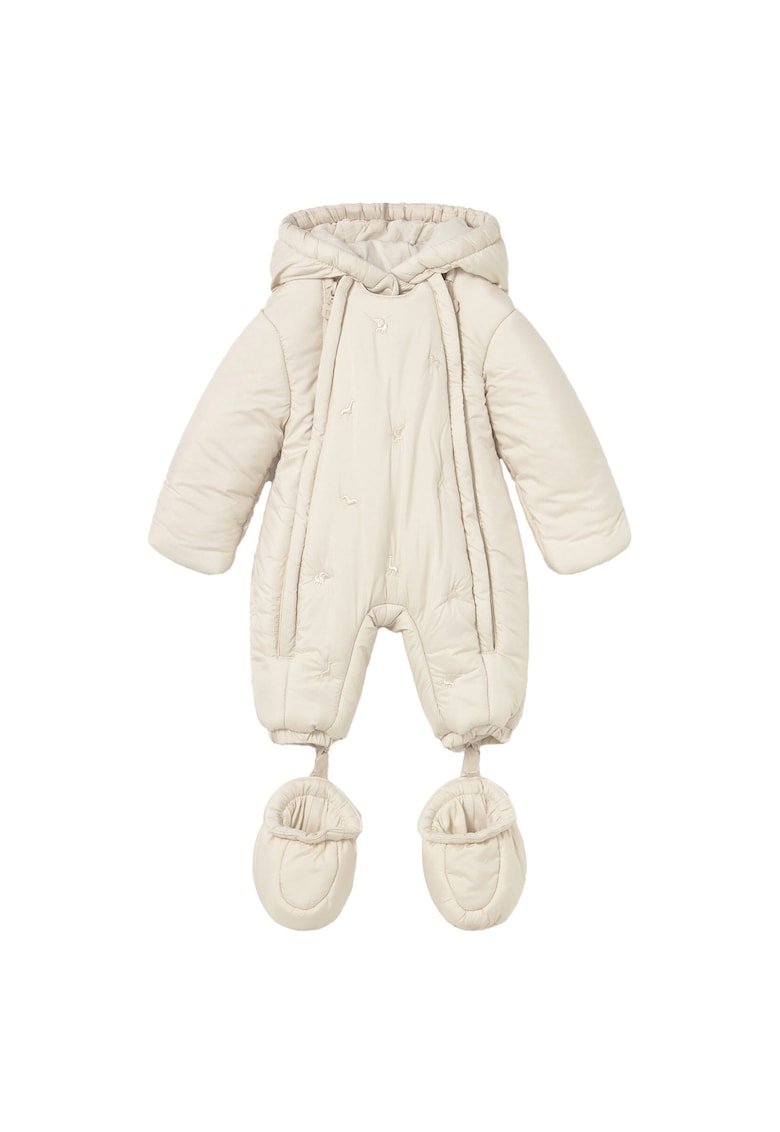 Salopeta de iarna pentru copii - poliester - bej