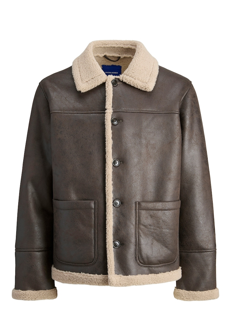 Geaca piele - Jack Jones - piele - Maro