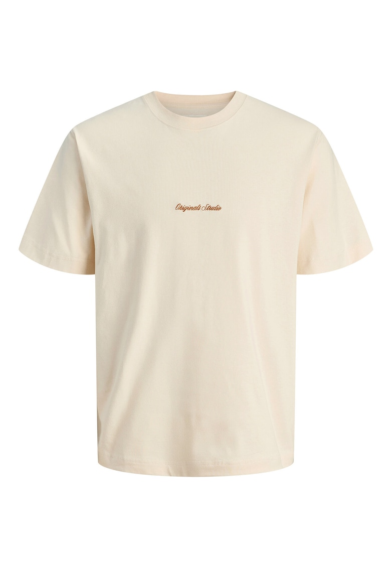 Jack & Jones Tricou barbati - Jack Jones - ecru - 100% bumbac -