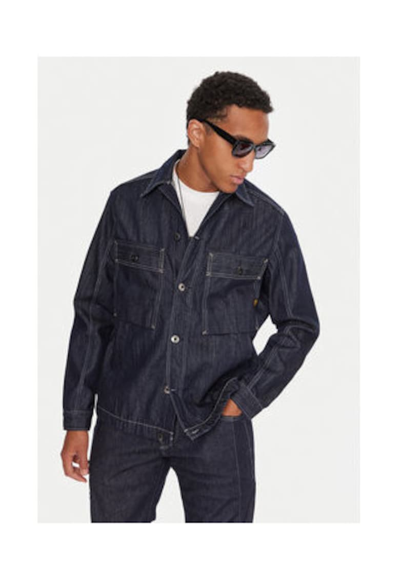 Camasa din denim Barbati - G Star Raw - Bleumarin - 100% bumbac - Bleumarin