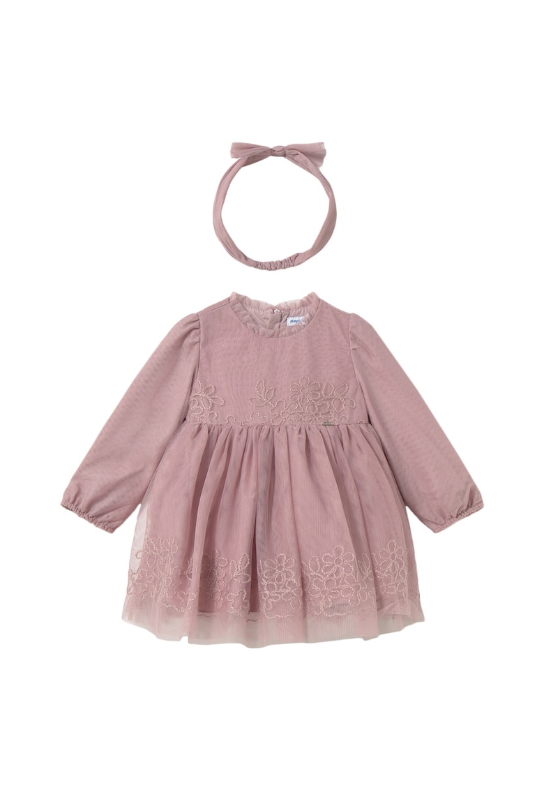 Rochie fete - roz - 85% poliester - 10% acril - 5% fibra metalica -