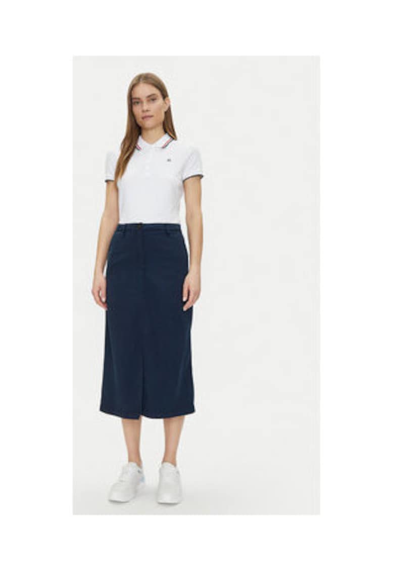 Fusta midi - bleumarin - 63% lyocell - 37% bumbac -