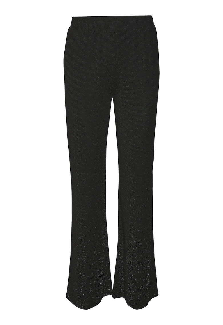 Vero Moda Pantaloni dama - tricotati - negru - 73% poliester reciclat - 22% fibra metalica - 5% elastan -