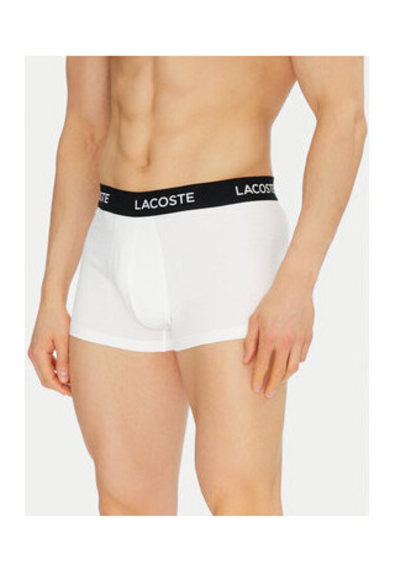 Set de 7 perechi boxeri barbati - alb - bumbac/elastan