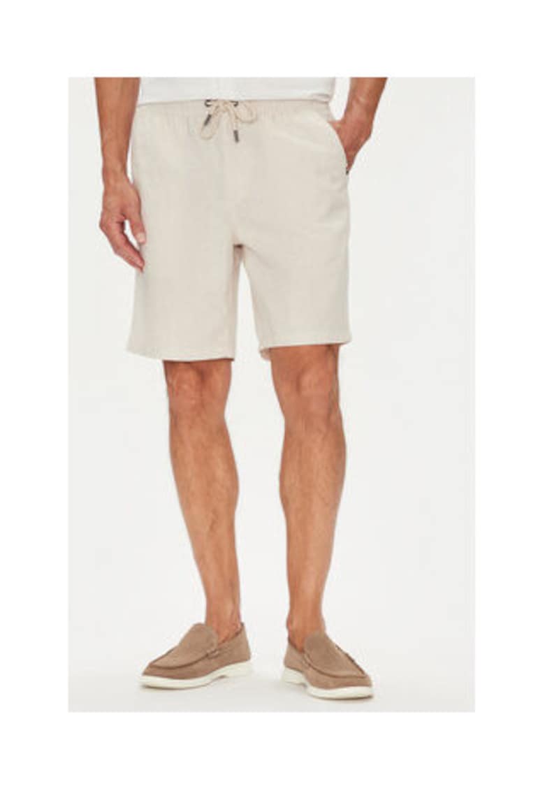 Pantaloni scurti pentru barbati - in/bumbac - bej -