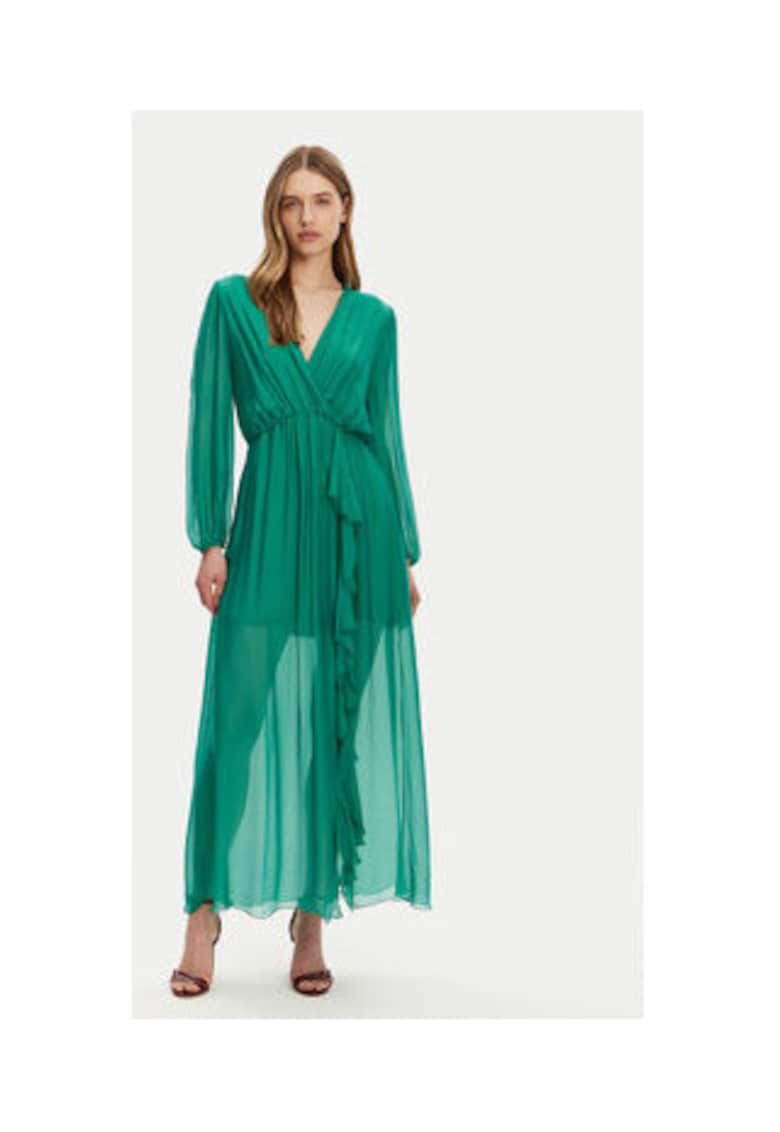 Rochie de vara - verde - 70% viscoza - 30% matase -