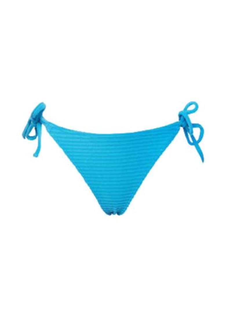 Slip de bikini dama - albastru - 75% poliester reciclat - 20% poliester - 5% elastan