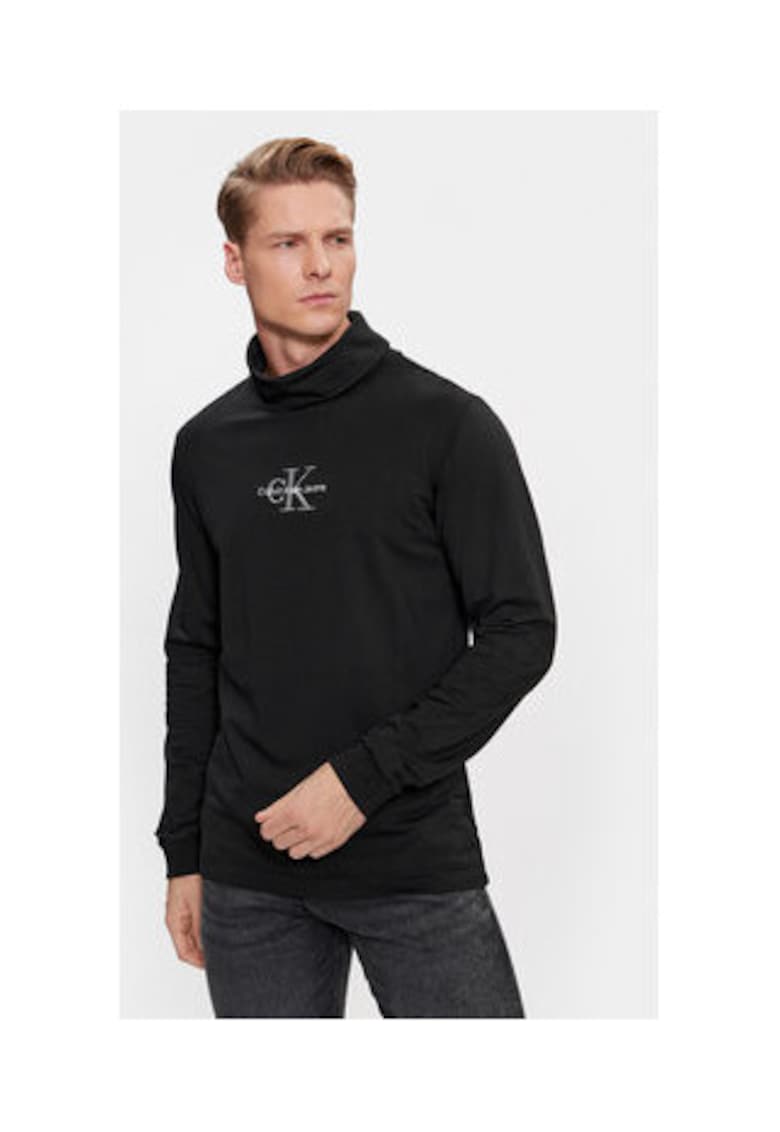 Bluza barbati - negru - bumbac/elastan