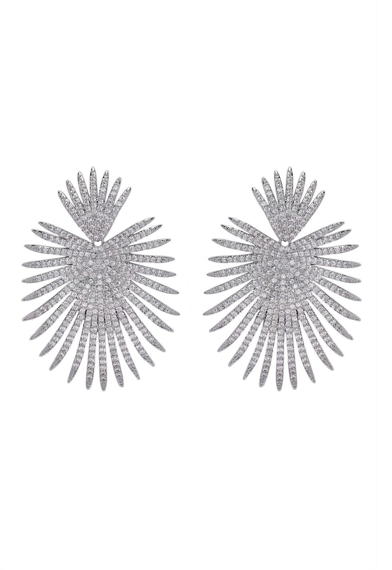 Cercei drop cu cristale