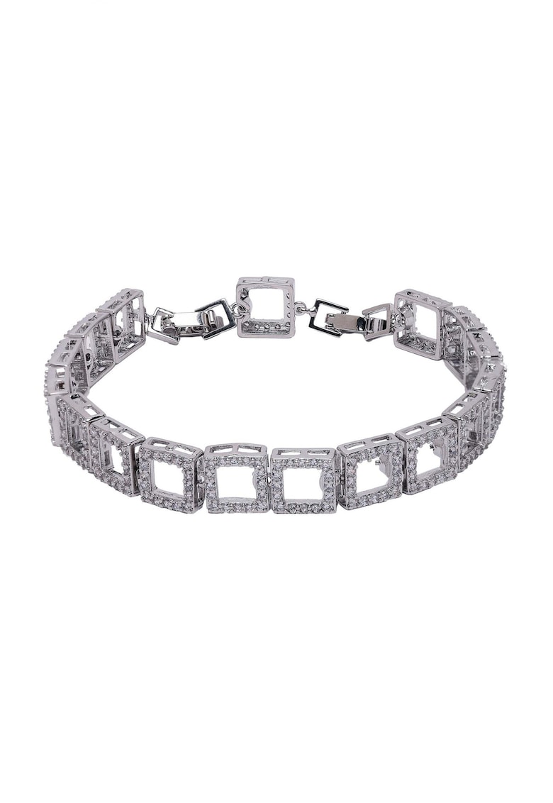 Bratara din otel inoxidabil decorata cu zirconia