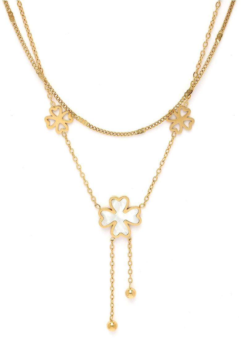 Colier cu sirag dublu placat cu aur de 18K