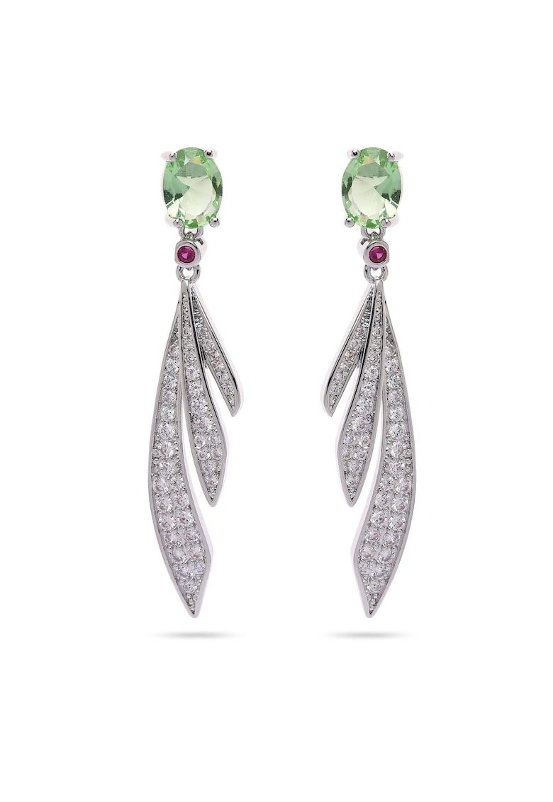 Cercei drop cu model pana