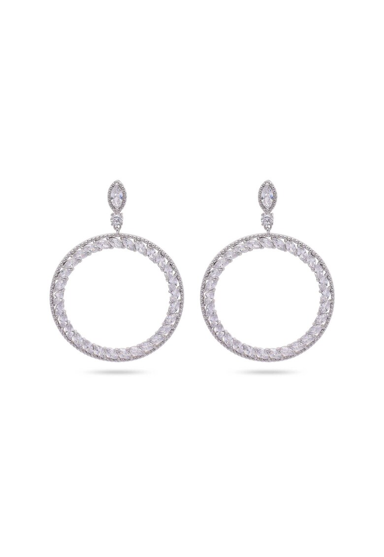 Cercei circulari cu cristale