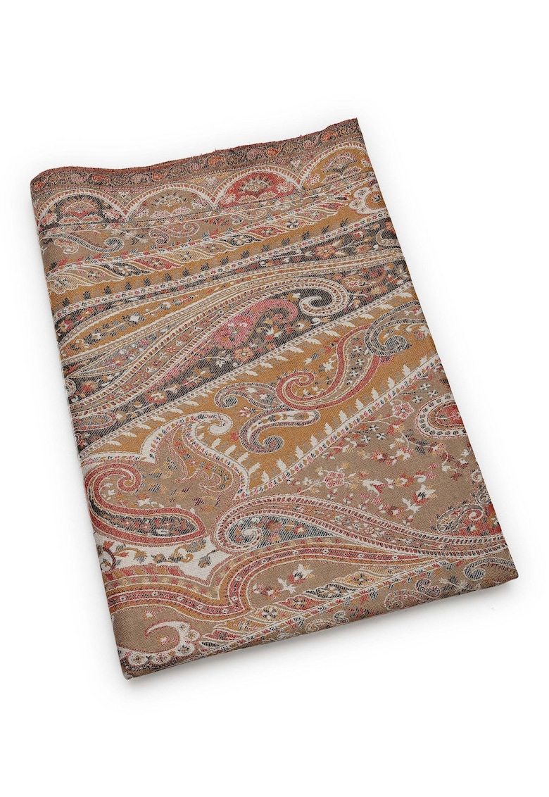 Esarfa din amestec de lana cu model paisley - Multicolor