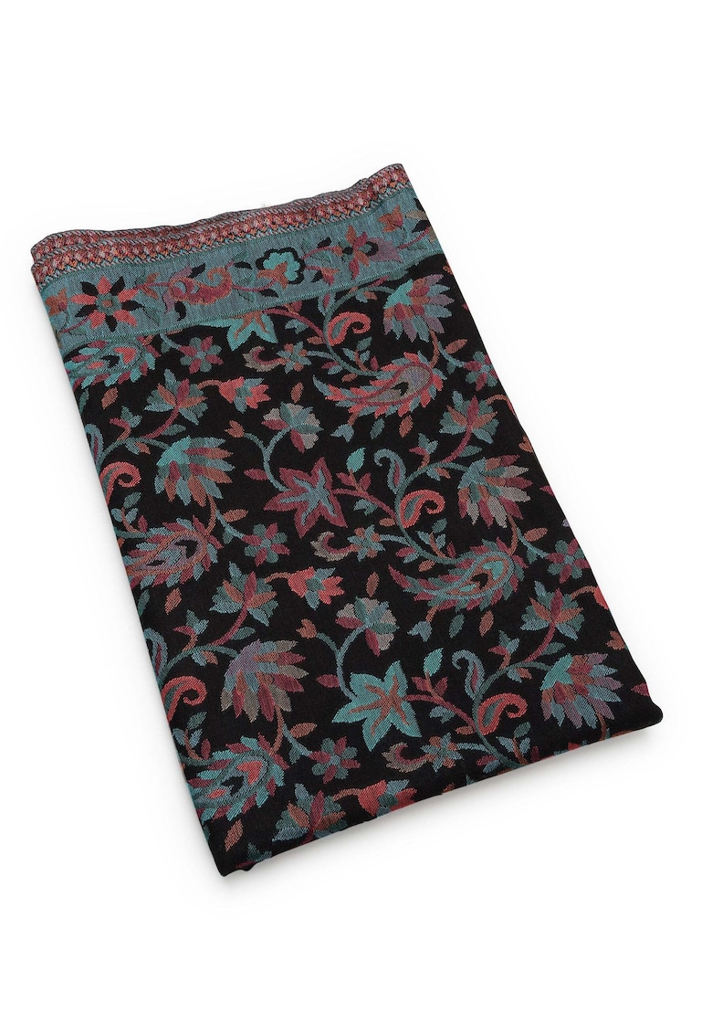 Esarfa din amestec de lana cu model - Multicolor