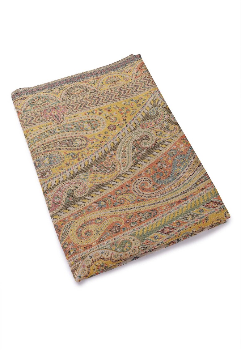 Esarfa din amestec de lana cu model - Multicolor