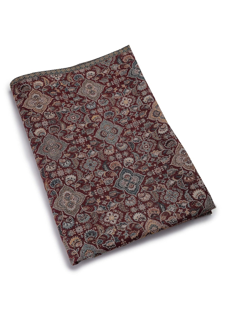 Esarfa din amestec de lana cu model etnic - Multicolor