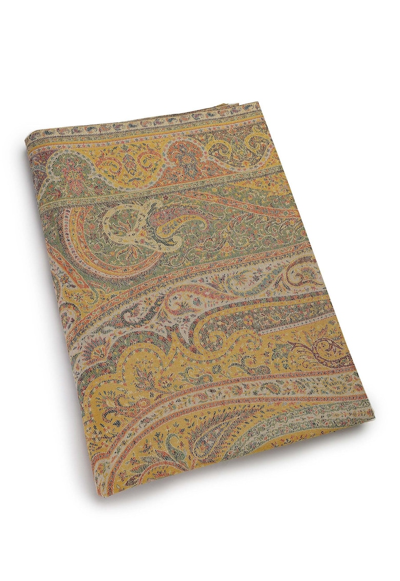 Esarfa din amestec de lana cu model etnic - Multicolor