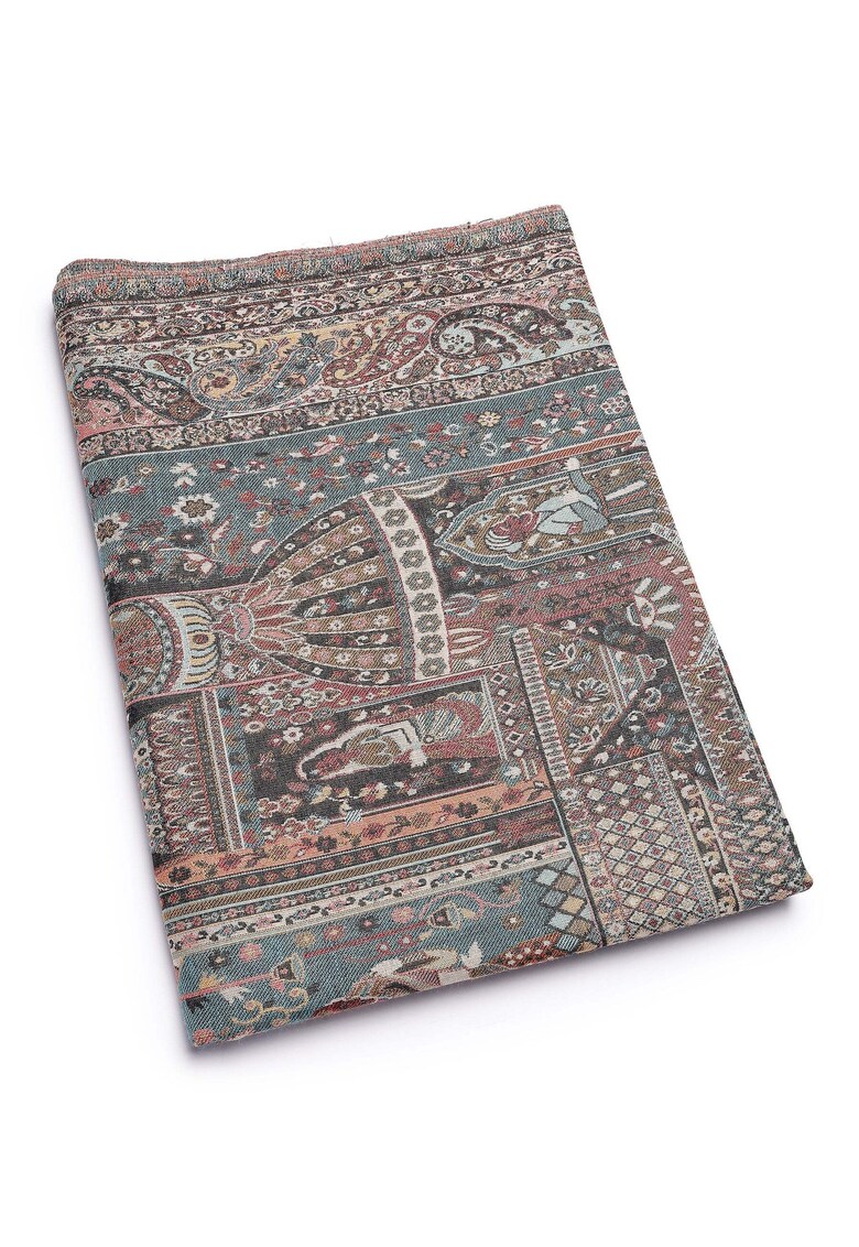 Esarfa din amestec de lana cu model - Multicolor