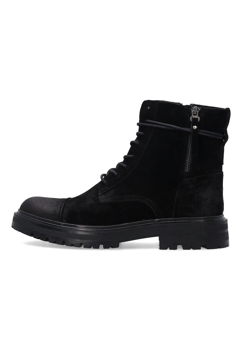 Ghete barbatesti din piele intoarsa de culoare neagra