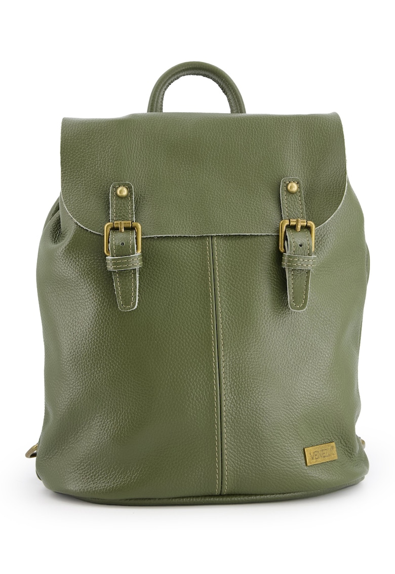 Rucsac dama din piele naturala granat - 34x34x13cm - 3 buzunare interioare - 1 buzunar exterior - curea detasabila max 87cm