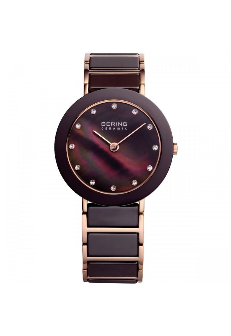 Ceas de mână  ceramic - 38mm - mecanism quartz - bezel inox - femei Ceas de mână  ceramic - 38mm - mecanism quartz - bezel inox - femei