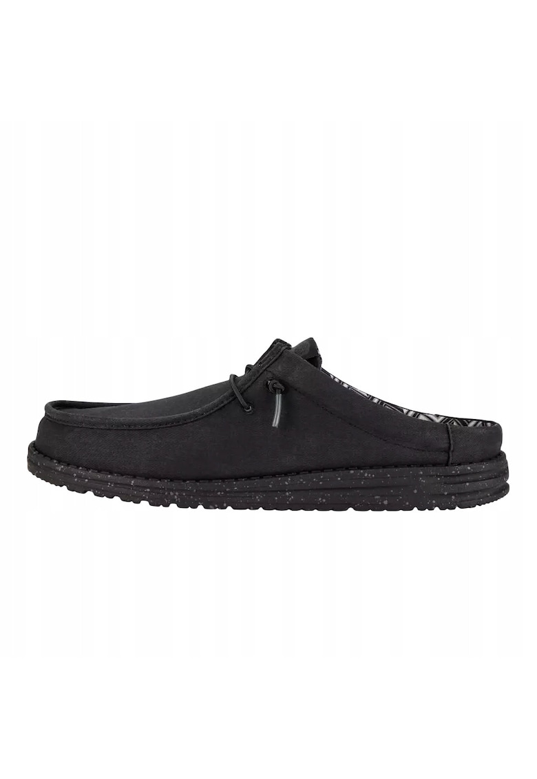 Mocasini Barbati Spuma EVA - Wally Slip Canvas - Negru - Negru