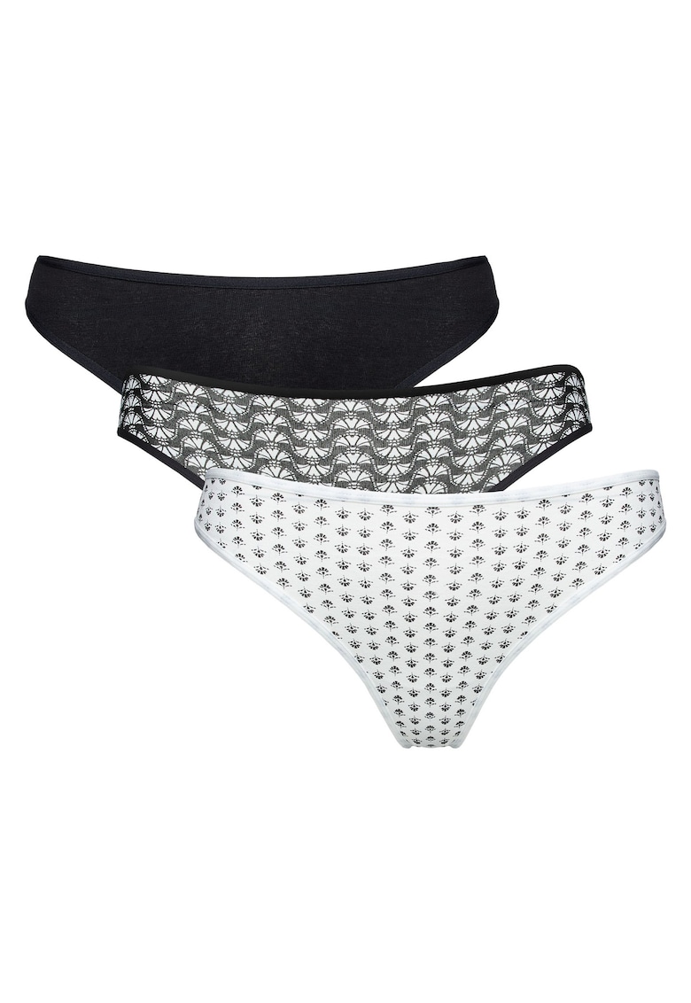 Chiloti dama tanga - set 3 perechi -