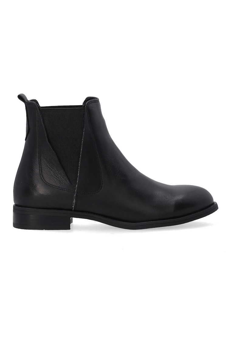Botine din piele pentru femei cu insertii elastice