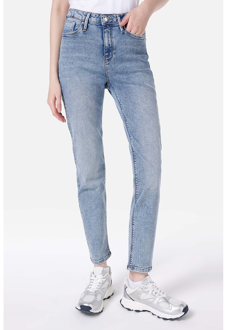 Blugi regular fit cu talie medie - Albastru deschis