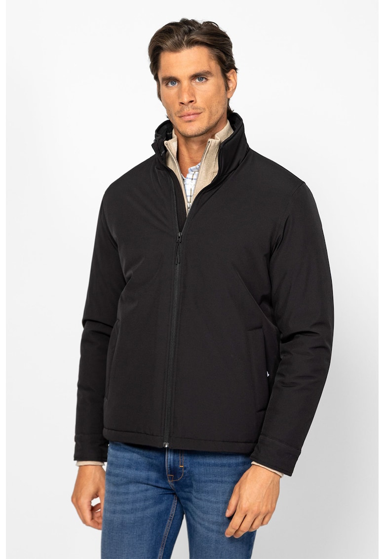 Jacheta cu fermoar si guler scurt