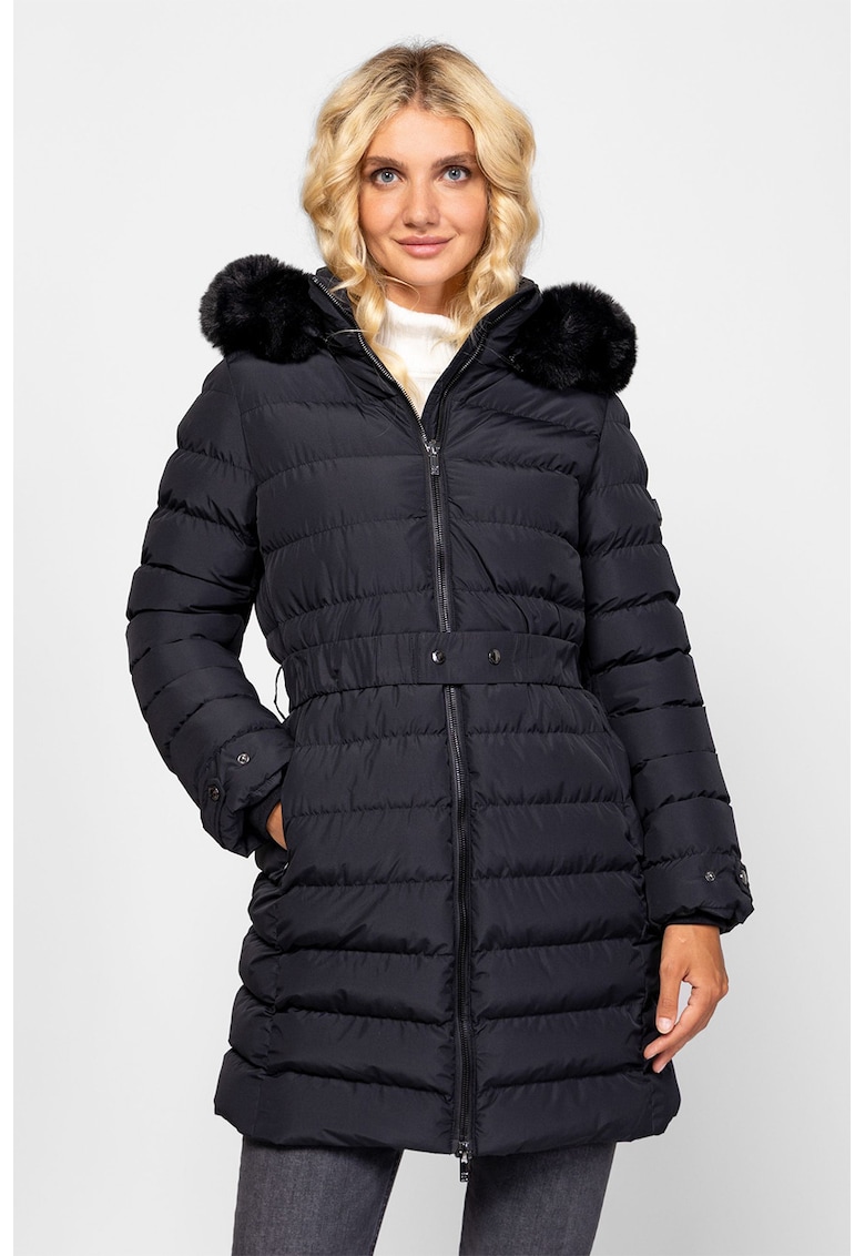 Geaca cu vatelina si garnitura de blana sintetica