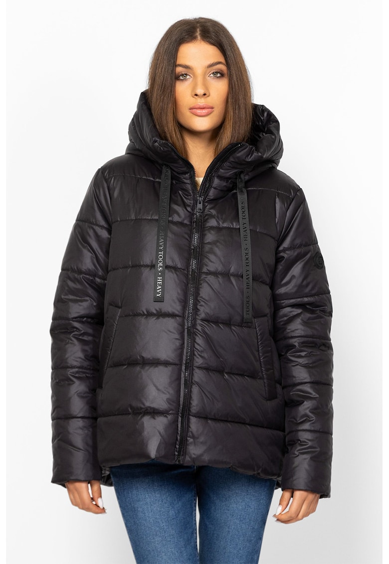 Geaca matlasata cu gluga si croiala lejera Nia