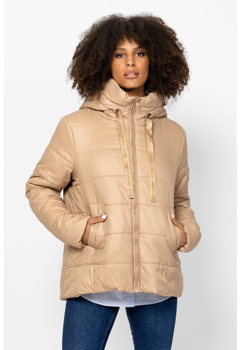 Geaca matlasata cu gluga si croiala lejera Nia