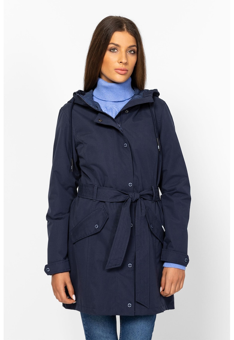 Jacheta cu gluga si cordon in talie