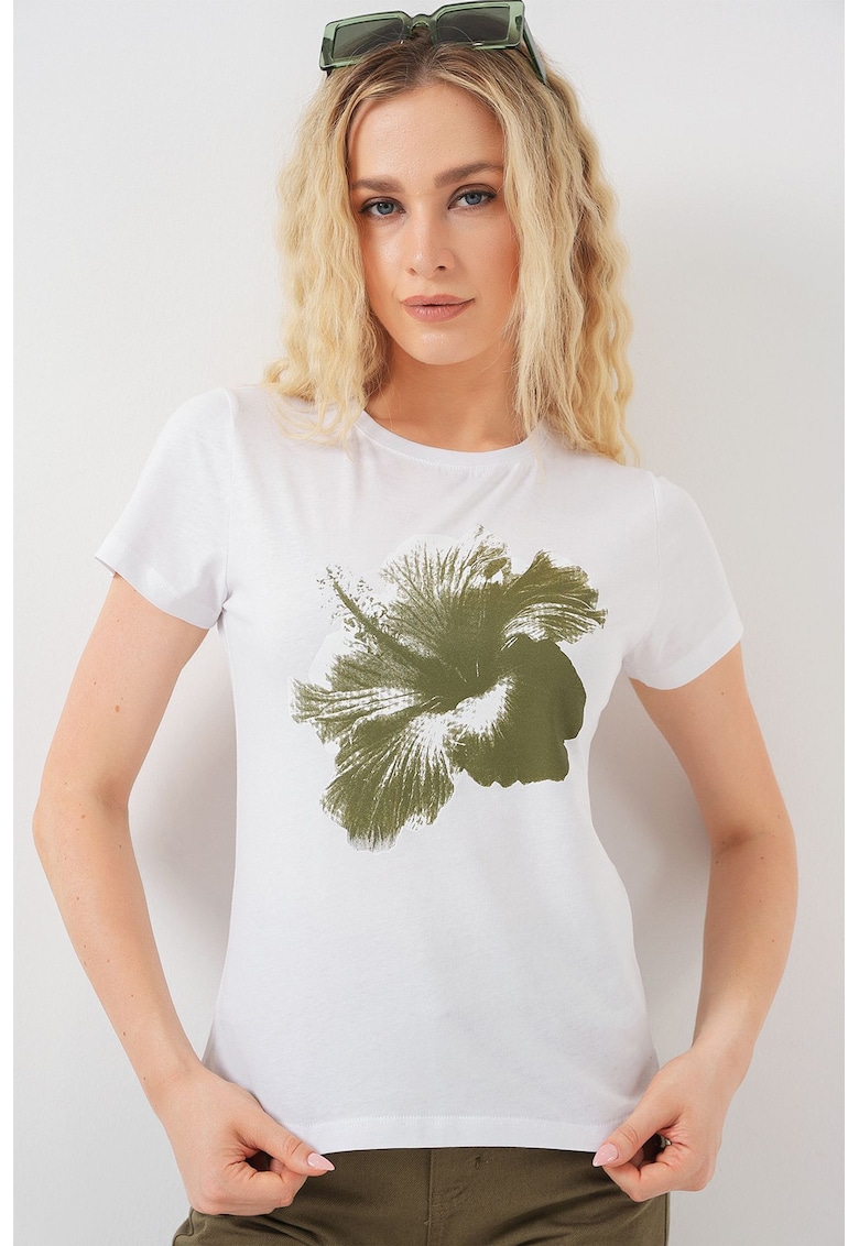 Tricou dama - HiCCUP - Bumbac - Kaki