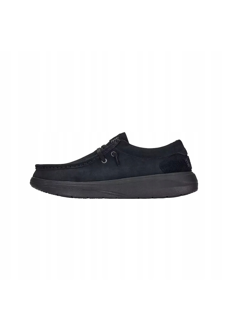 Mocasini Barbati Piele Intoarsa - Wally Comf Suede - Negru - Negru