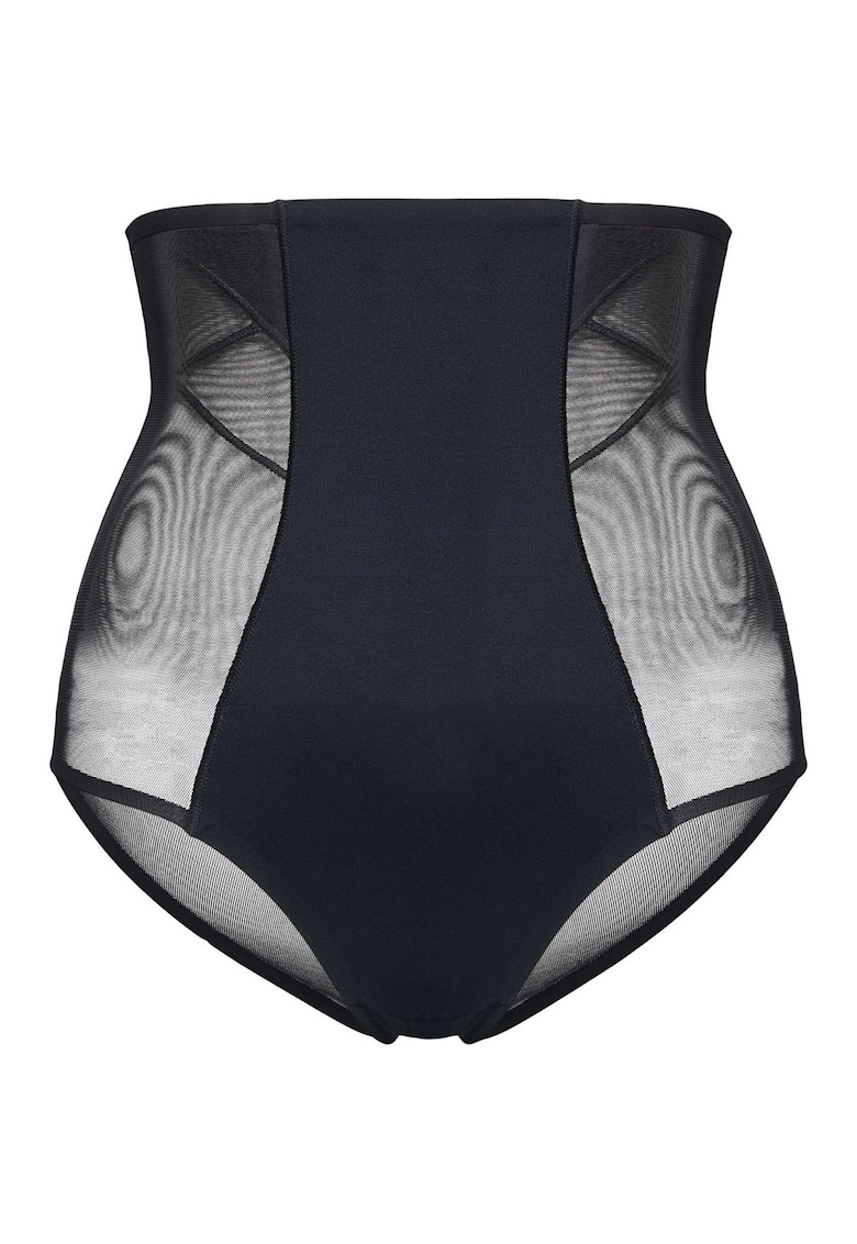 Chiloti tanga dama - modelatori cu talie inalta Negru Sculpt
