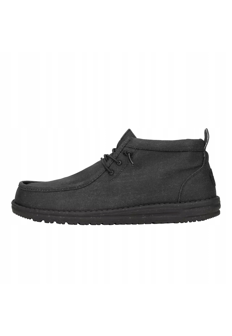 Mocasini Barbati Spuma EVA - Wally Mid Canvas - Negru - Negru