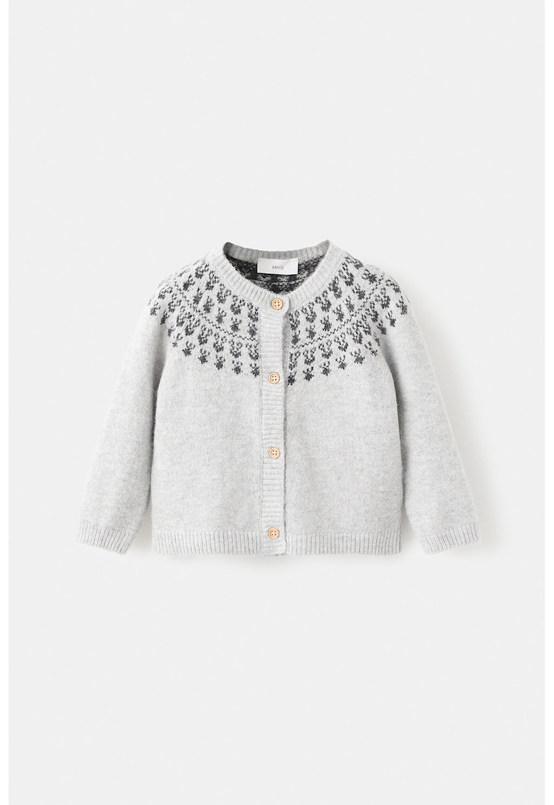 Cardigan tricotat cu broderii