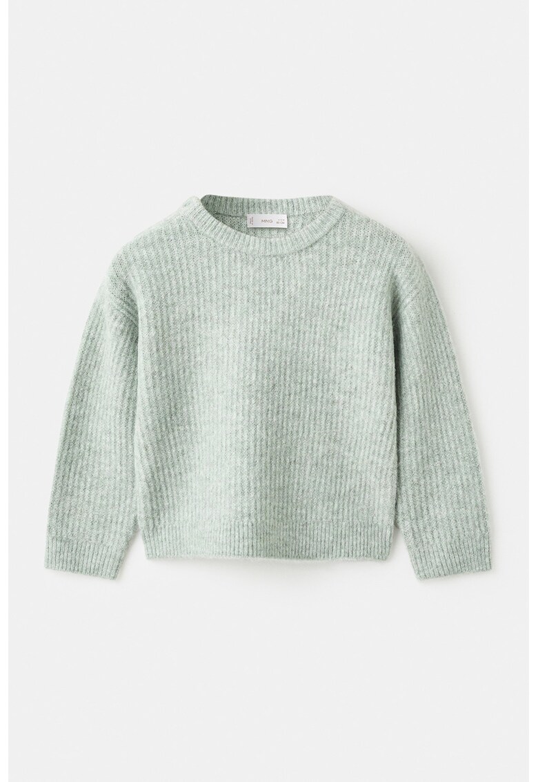 Pulover uni cu decolteu la baza gatului - Gri cenusiu