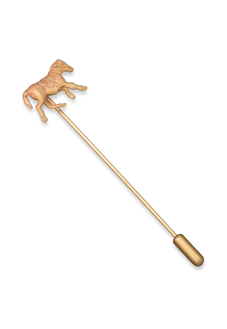 Ac de rever auriu cu cal stilizat