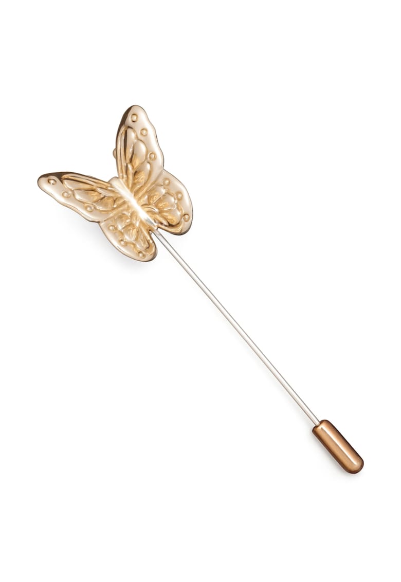 Ac de rever auriu cu fluture elegant