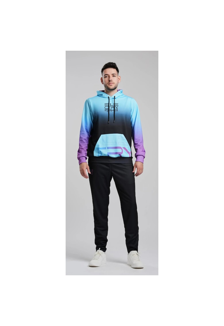 Hanorac unisex Tryumph - Negru/Turcoaz/Mov