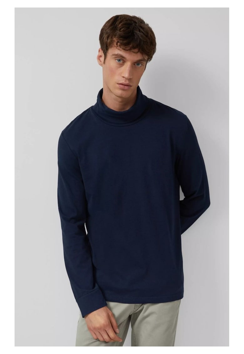 Bluza regular fit cu guler inalt