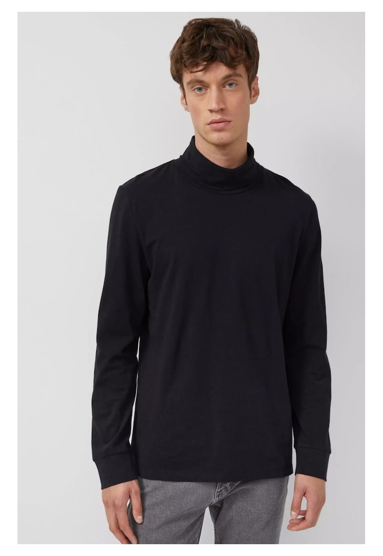 Bluza regular fit cu guler inalt