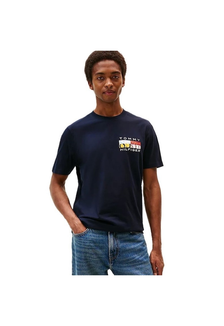 Tricou TH COLOUR FLAG TEE-MW0MW40006-DW5