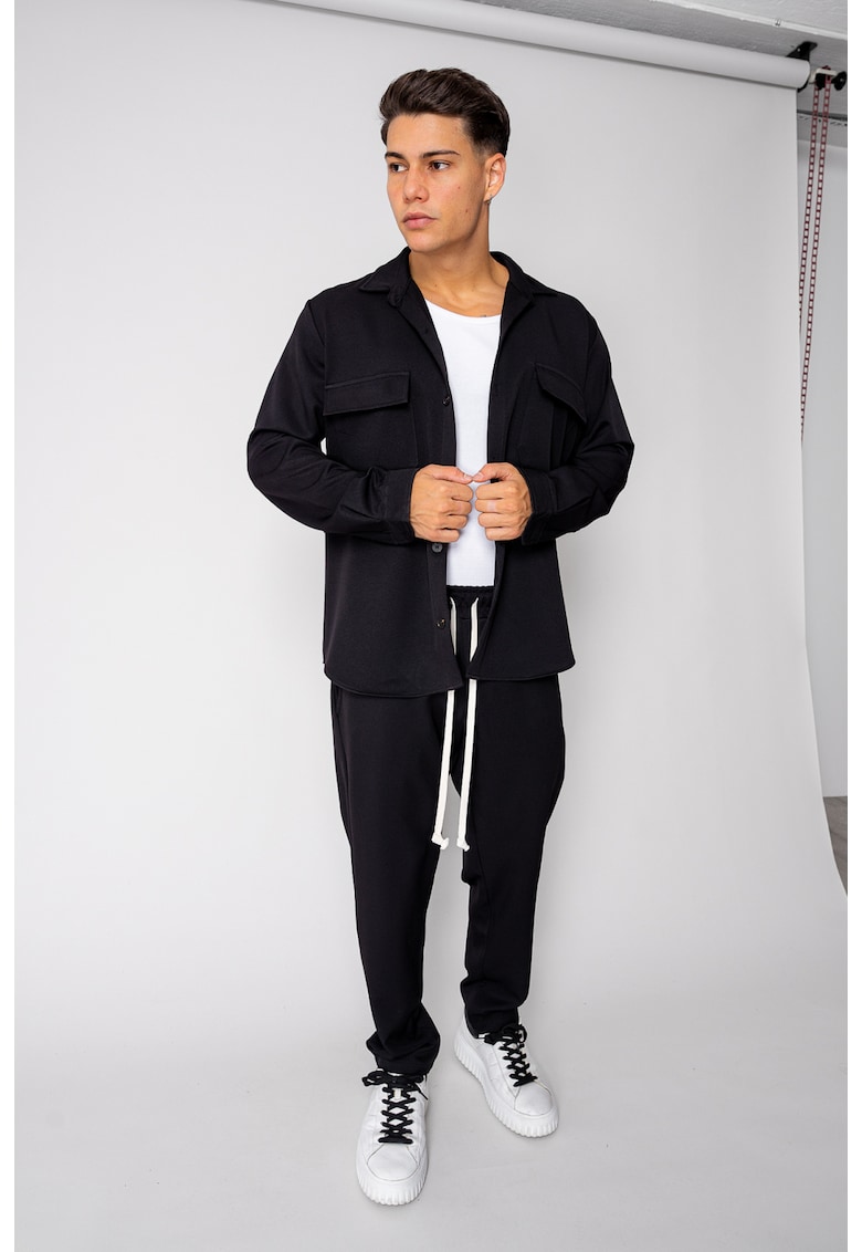 Set Camasa cu buzunare si pantalon lung Black III 18733