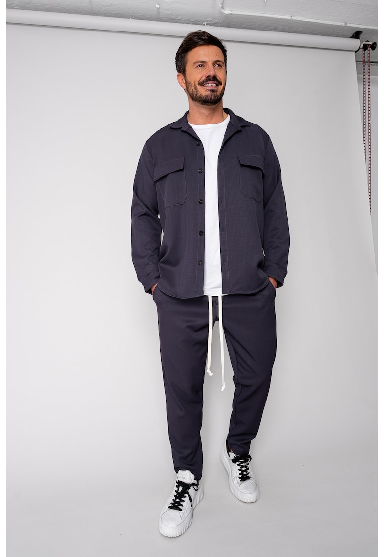 Set Camasa cu buzunare si pantalon lung Grey Anthracite III 18742